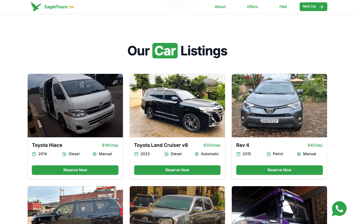 Tourism Car rental business